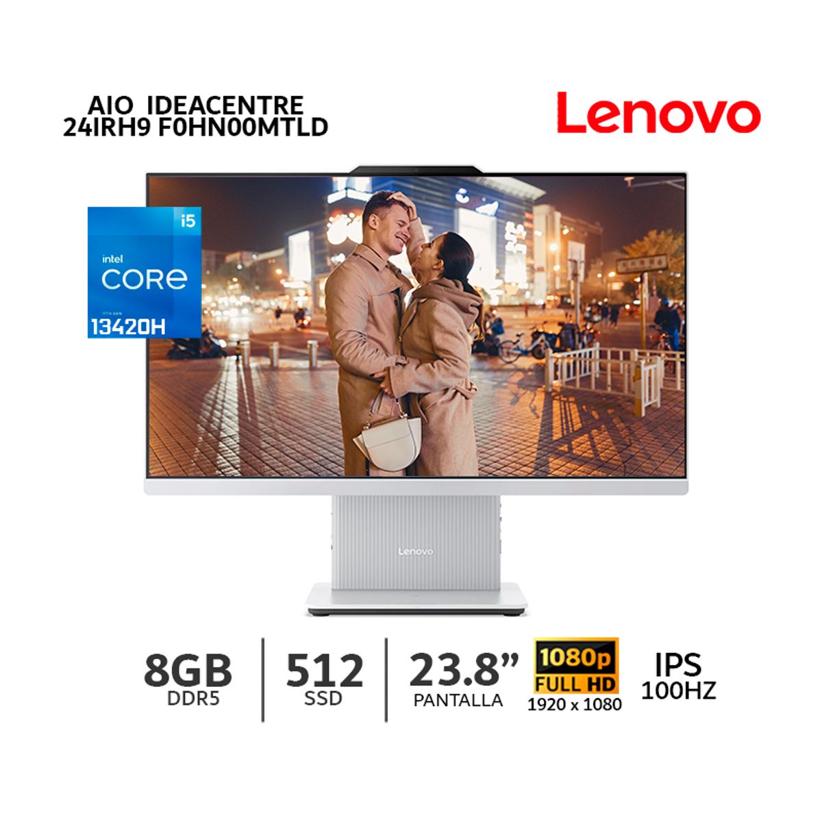 LENOVO - All In One Lenovo IdeaCentre 24IRH9 /C i5-13420H/ 8GB Ram/ 512 SSD-F0HN00MTLD