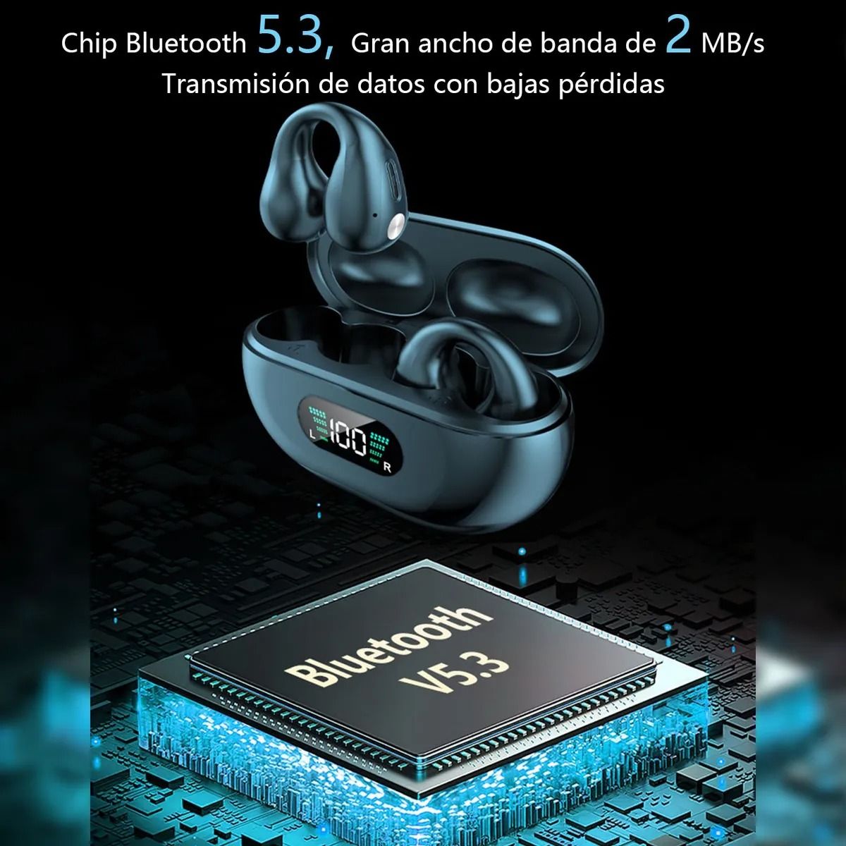 GIOIO - Audifonos Inalámbricos Conducción Ósea Bluetooth Deportivos