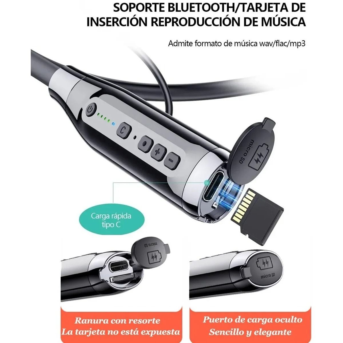 GIOIO - Audífonos Inalámbricos Bluetooth De Cuello De Larga Duración