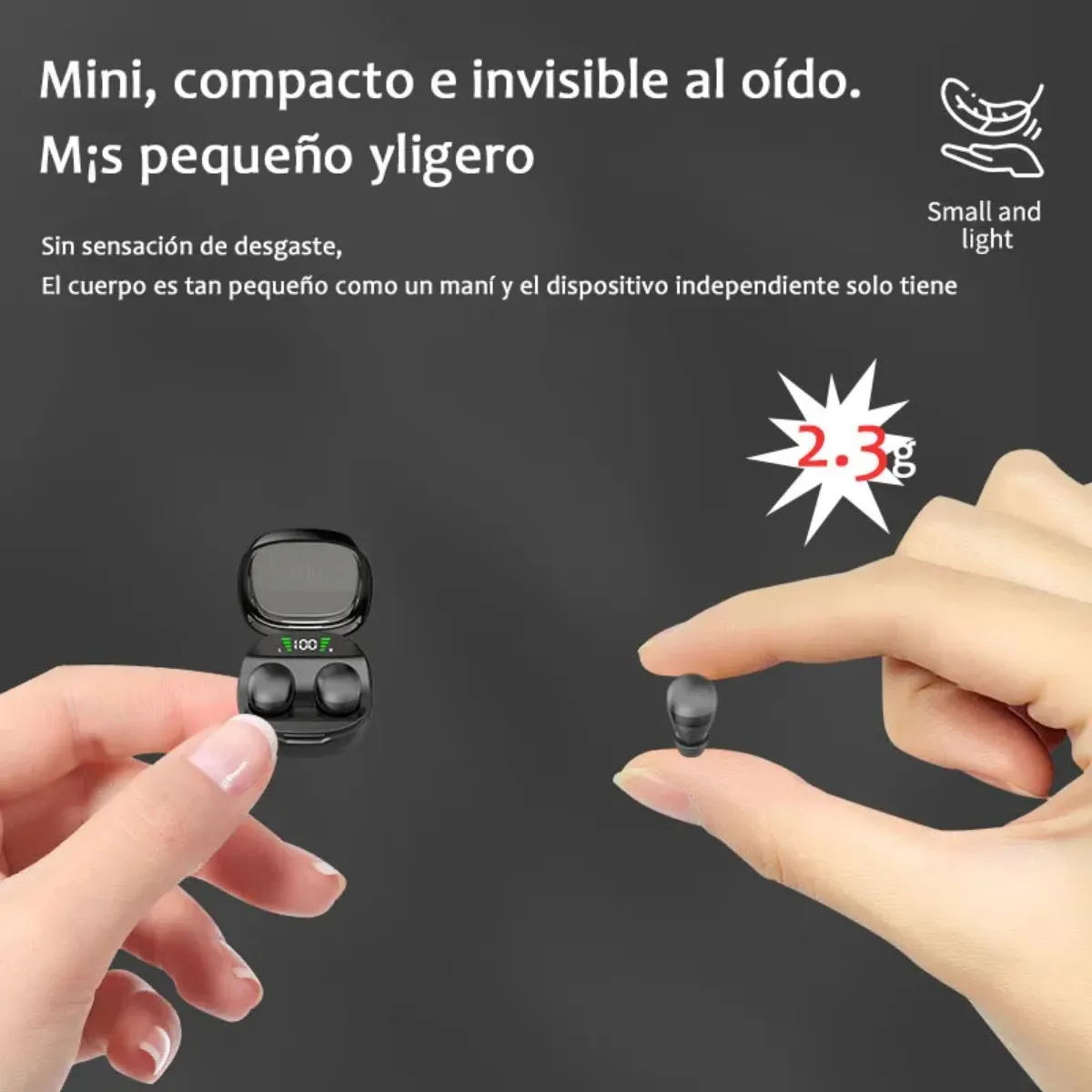 GIOIO - Mini Auriculare Inalámbrico Bluetooth Para Dormir