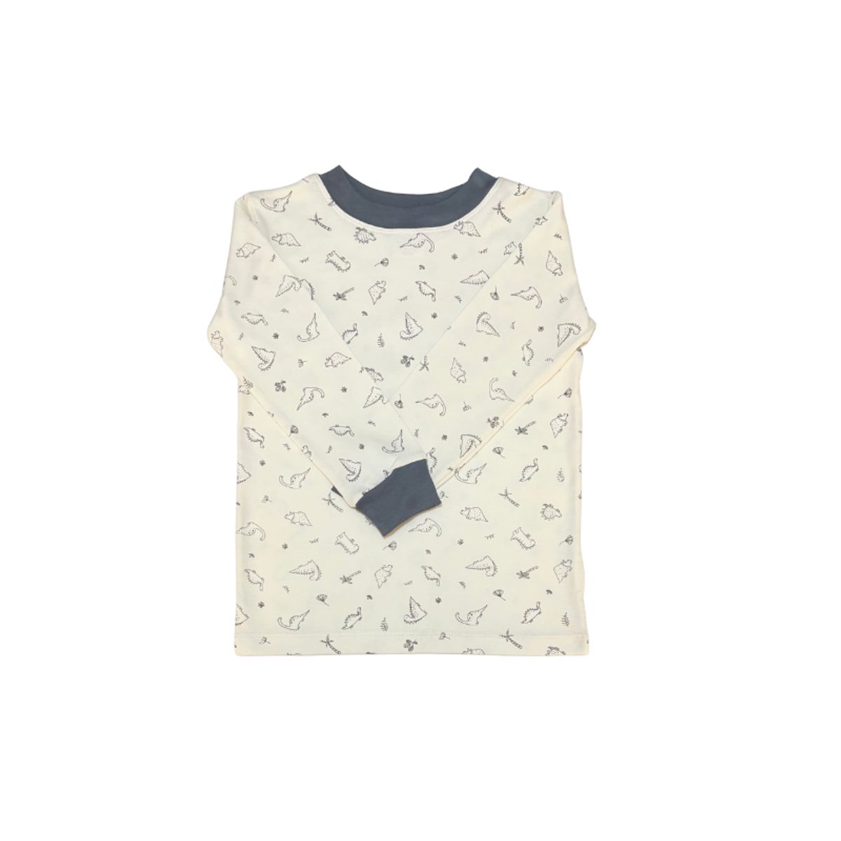 WAWA PIMA - PIJAMA NIÑO DINO CREMA WAWAPIMA 100% ALGODON PIMA