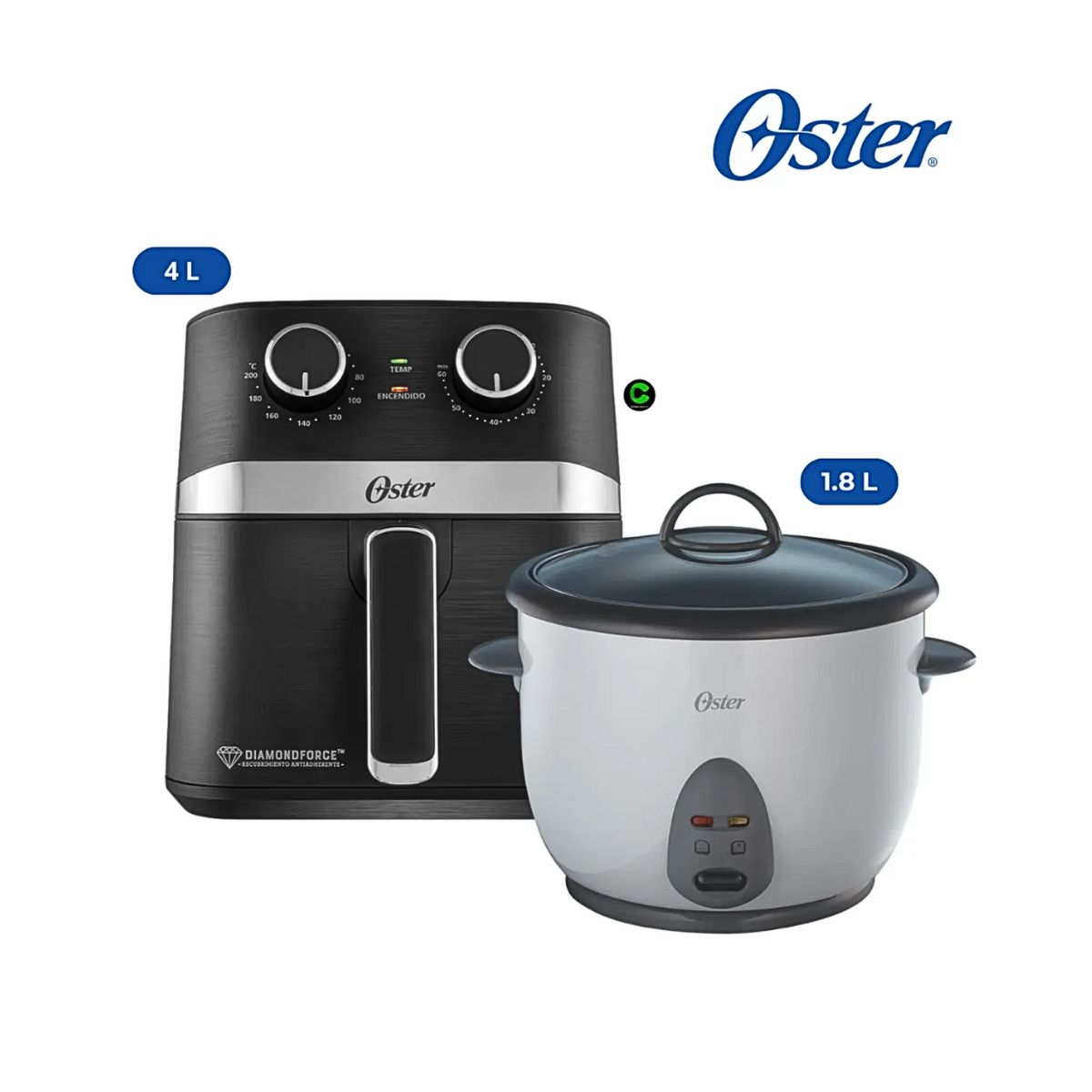 OSTER - Combo Freidora OSTER 4L Manual CKSTAF401MDF + Olla