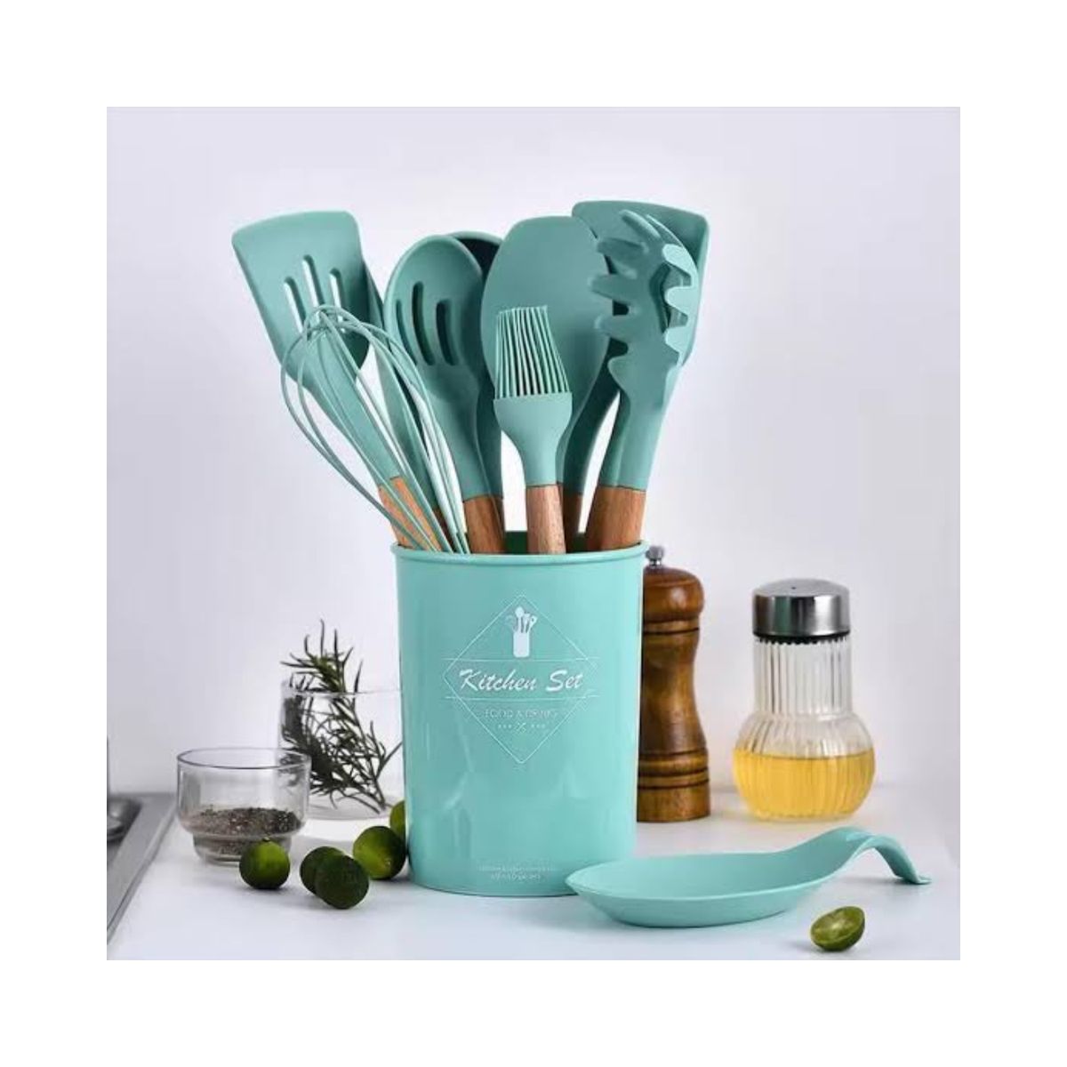 GENERICO - Set de 12 Cucharones Utensilios de Silicona