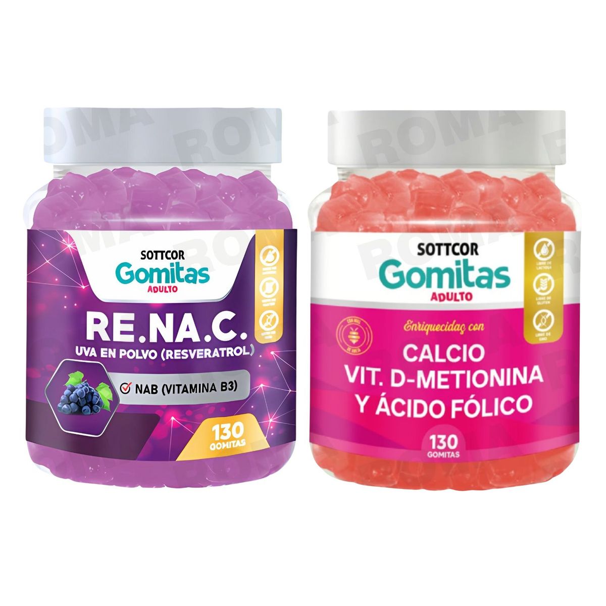 GENERICO - GOMITAS RESVERATROL 130UND + GOMITAS CALCIO 130UND