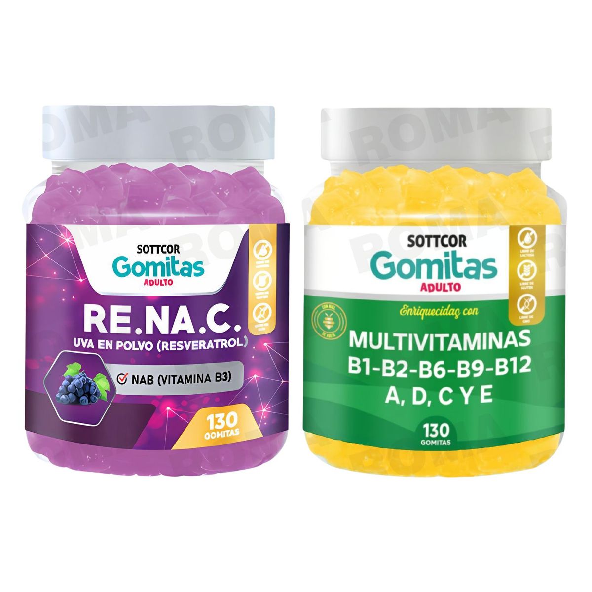 GENERICO - GOMITAS RESVERATROL 130UND + GOMITAS MULTIVITAMINAS 130UND
