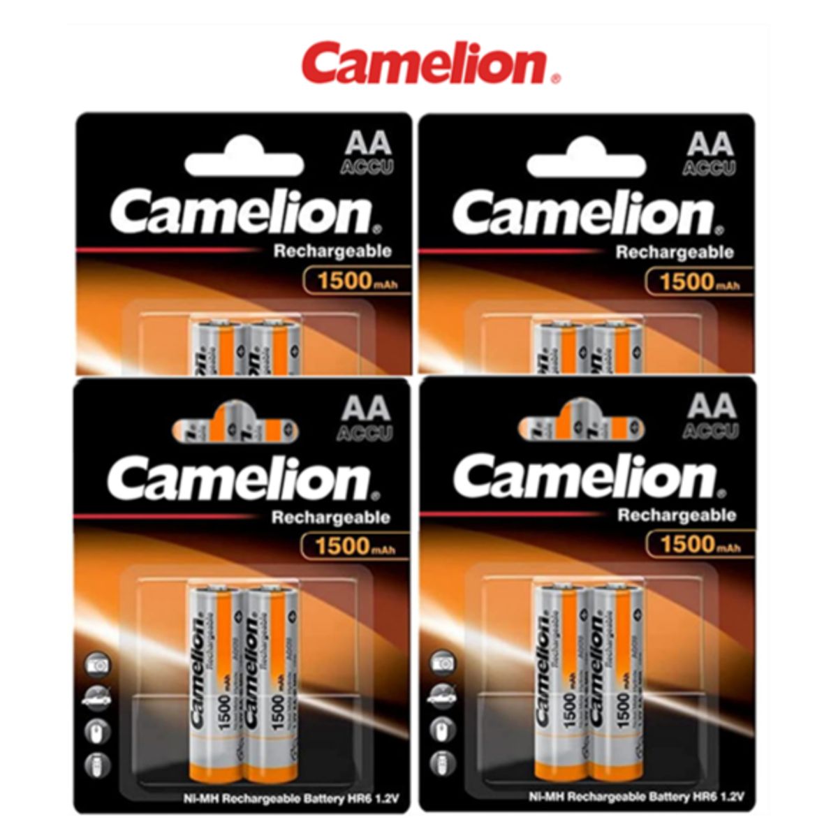 CAMELION - PACK X 8 PILA CAMELION AA 1500 MAH RECARGABLE