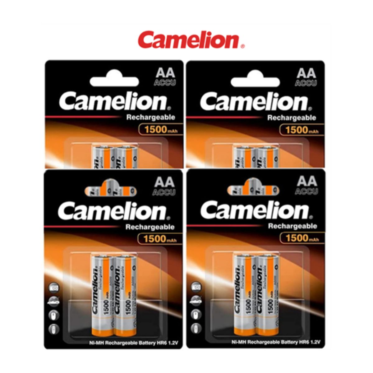 CAMELION - PACK X 8 PILA CAMELION AA 1500 MAH RECARGABLE
