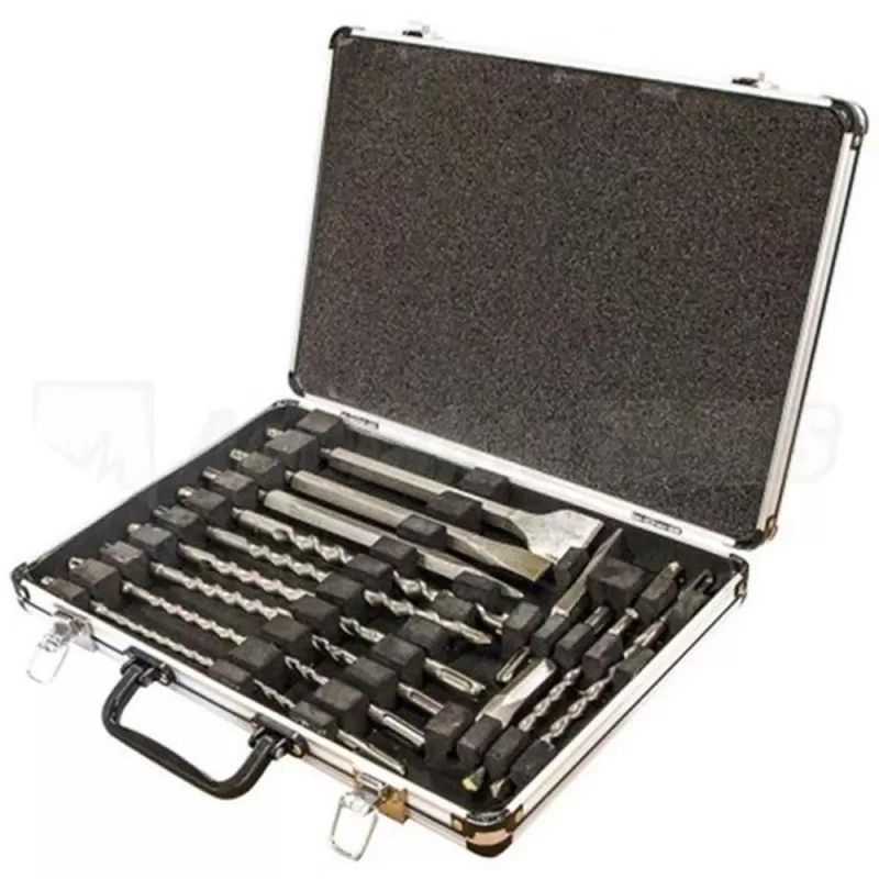 MAKITA - Brocas SDS Plus y Cinceles 17 Piezas Maletin Aluminio Makita