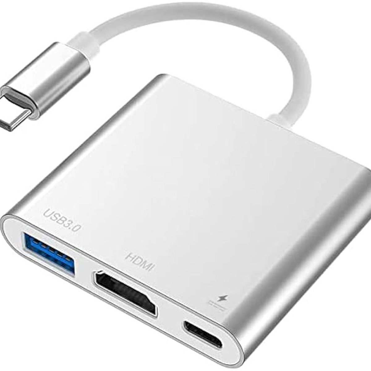 GENERICO - Adaptador USB 3.1 Tipo C a HDMI Hembra + USB 3.0 + Tipo C