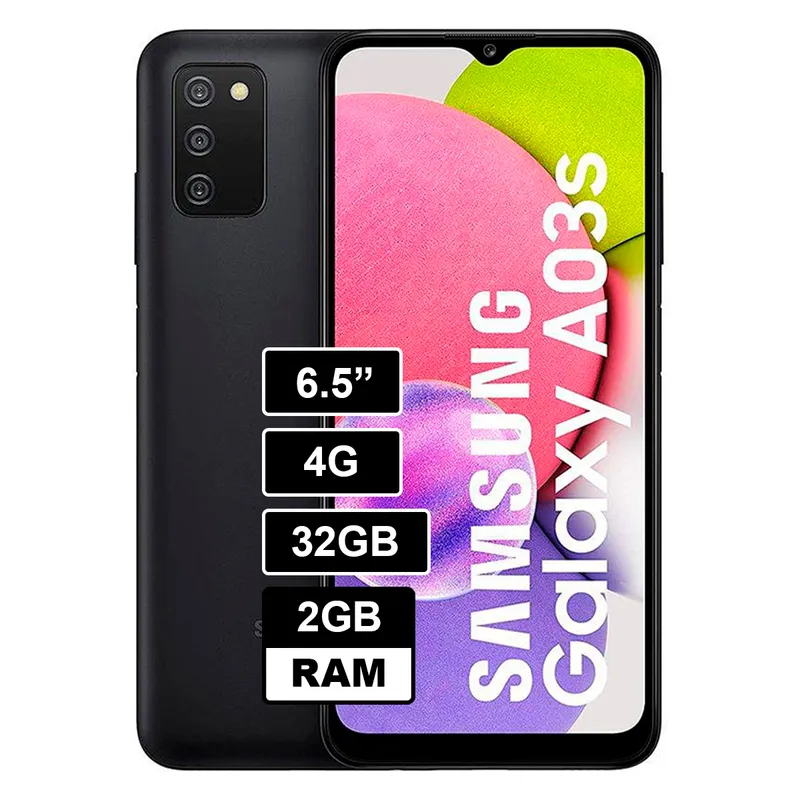 SAMSUNG - Celular Samsung Galaxy A03S de 3GB 32GB - Negro