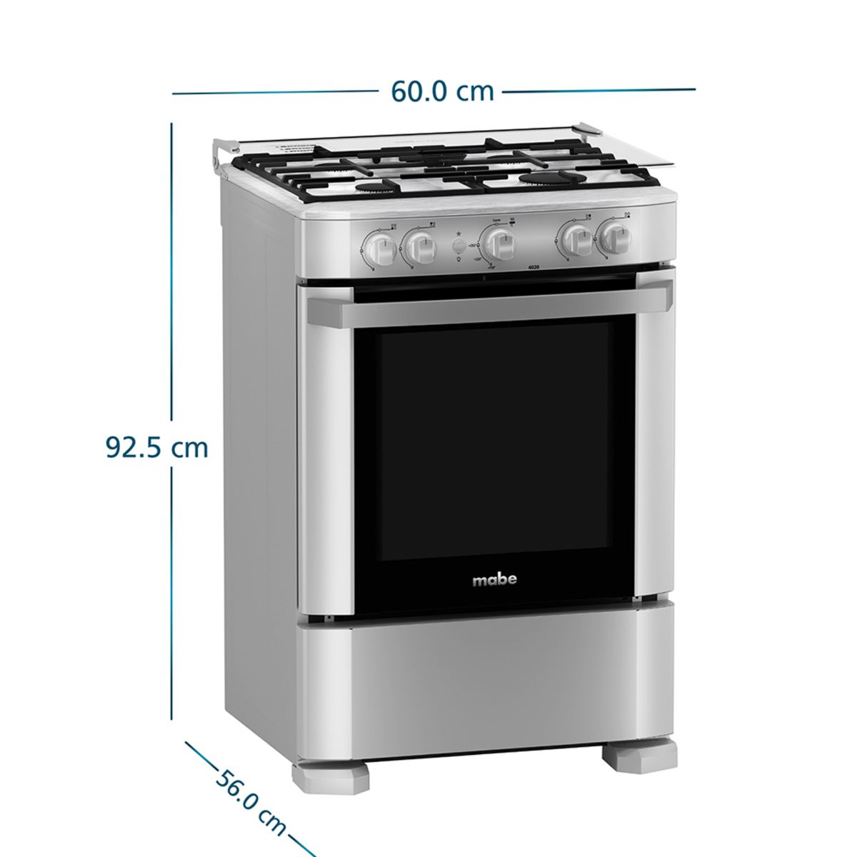 Cocina de Piso a Gas 60 cm Silver Mabe CMP6020FG1, marca Mabe - Foto 2