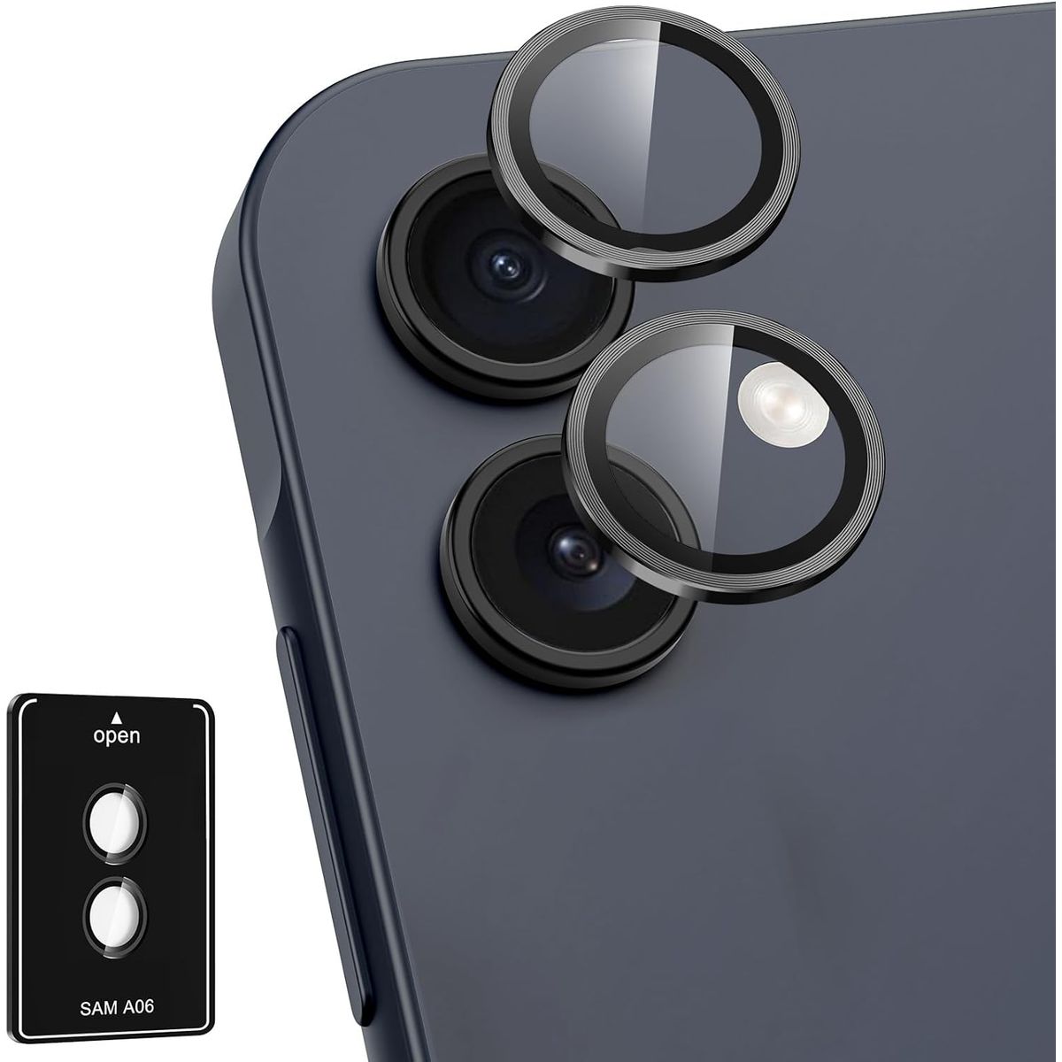 GENERICO - Protector De Cámara Samsung A06 Negro