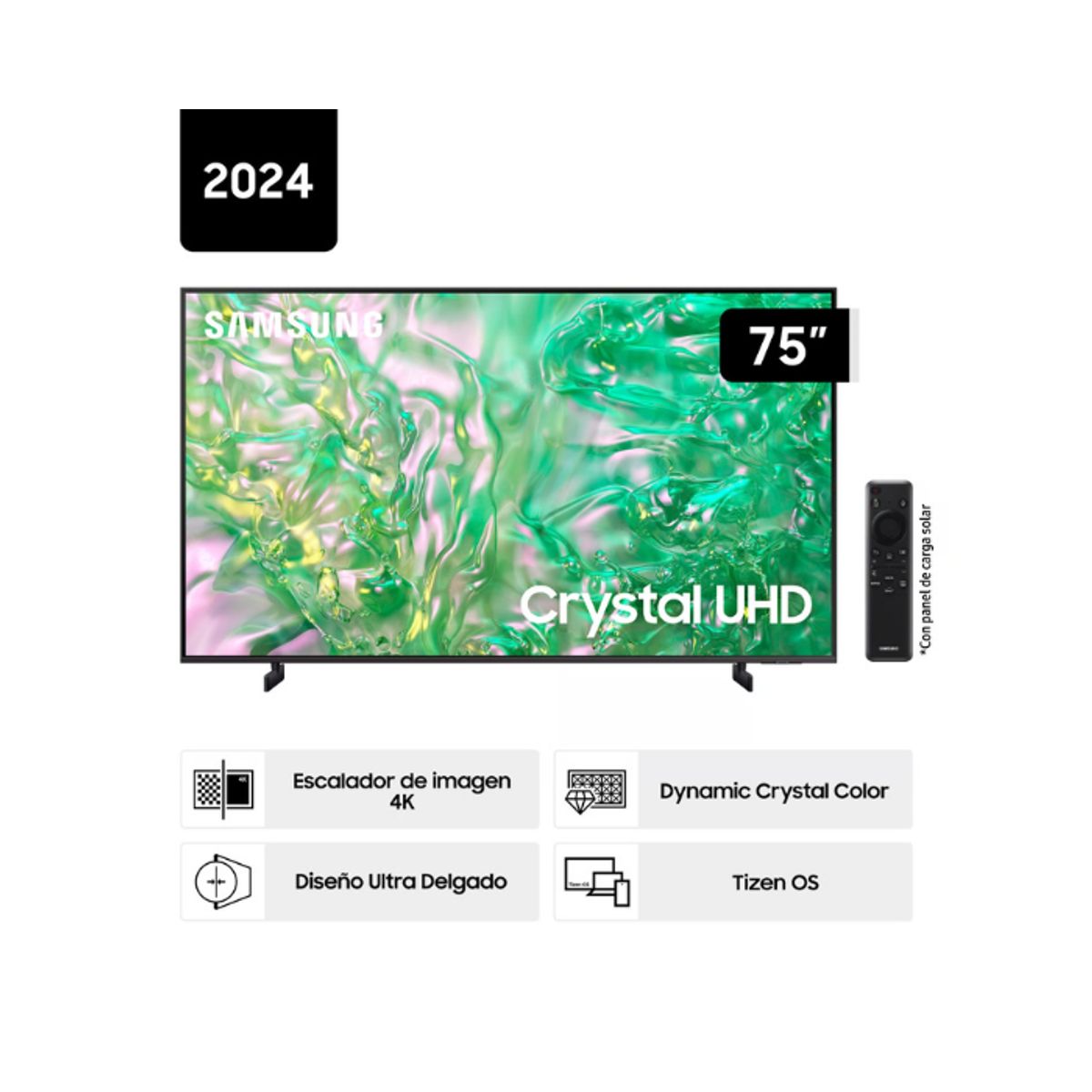 SAMSUNG - Televisor  SAMSUNG Crystal UHD 75DU8000 4K Tizen OS Smart TV