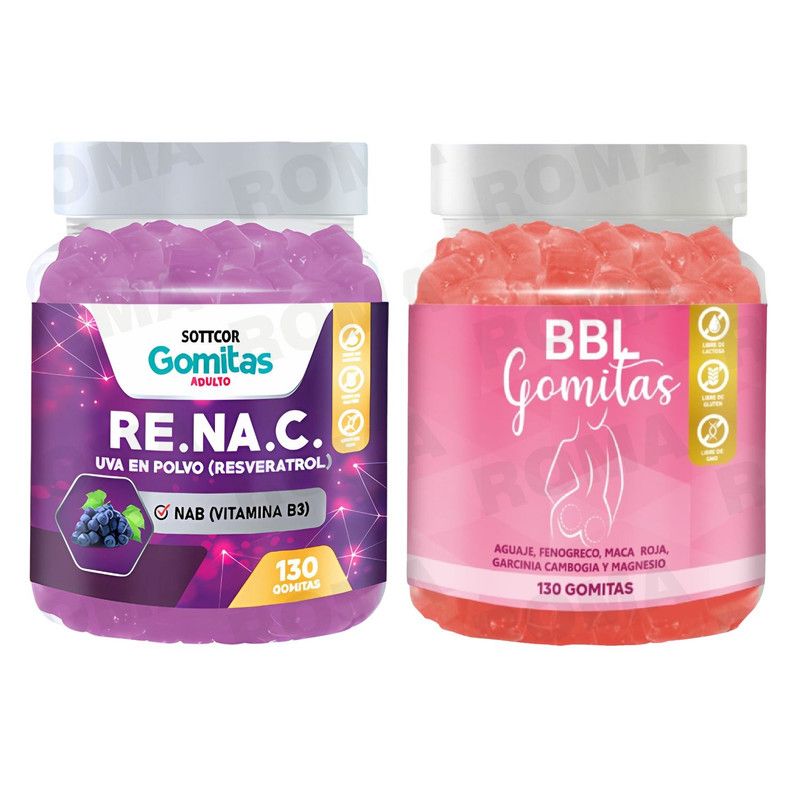GENERICO - GOMITAS RESVERATROL 130UND + GOMITAS AGUAJE BBL 130UND