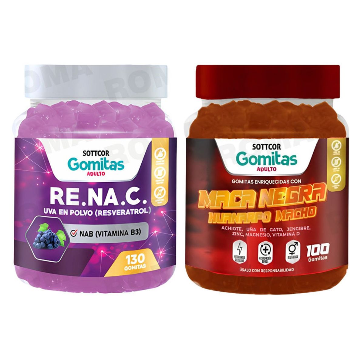 GENERICO - GOMITAS RESVERATROL 130UND + GOMITAS MACA NEGRA 100UND
