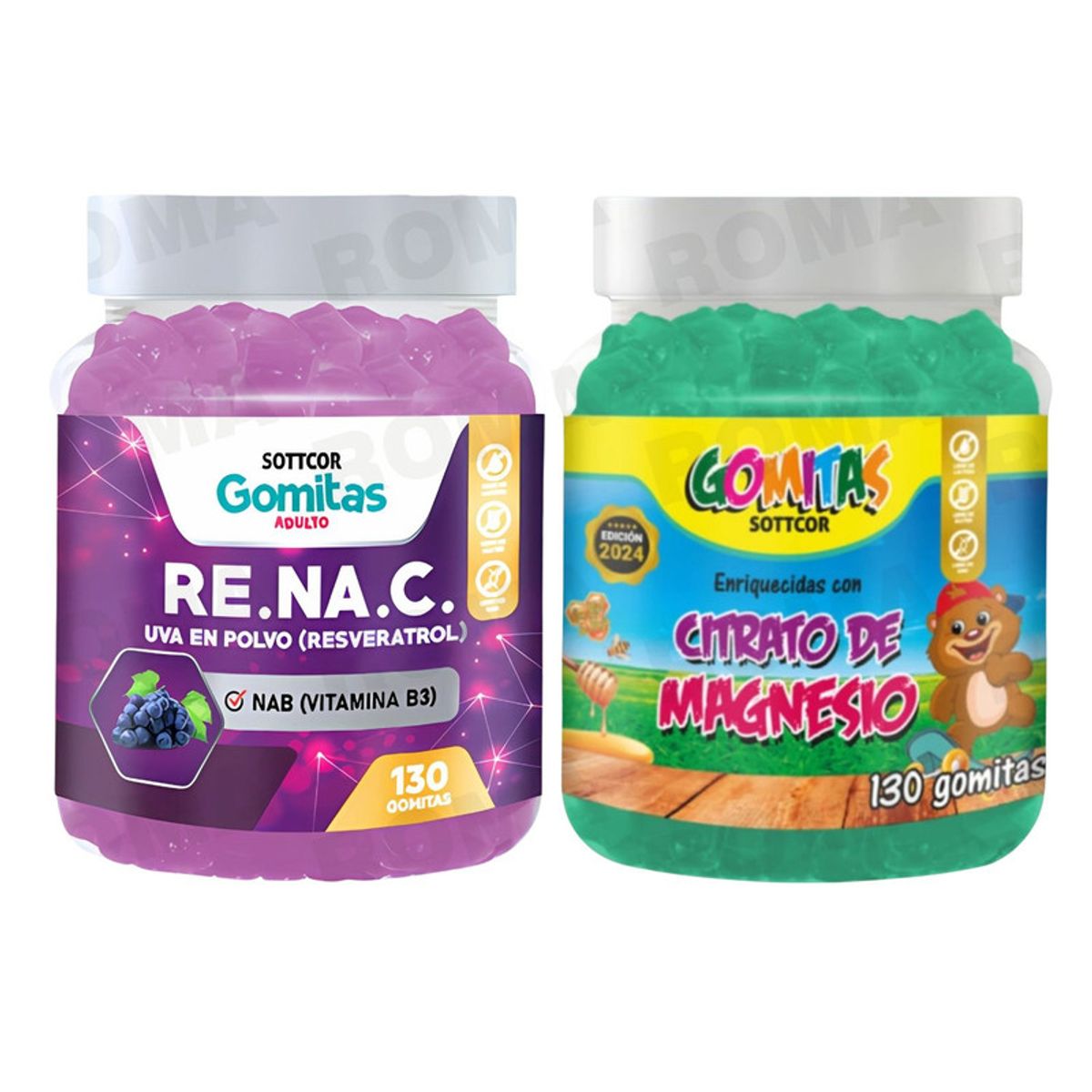 GENERICO - GOMITAS RESVERATROL 130UND + GOMITAS CITRATO DE MAGNESIO NIÑOS 130UND