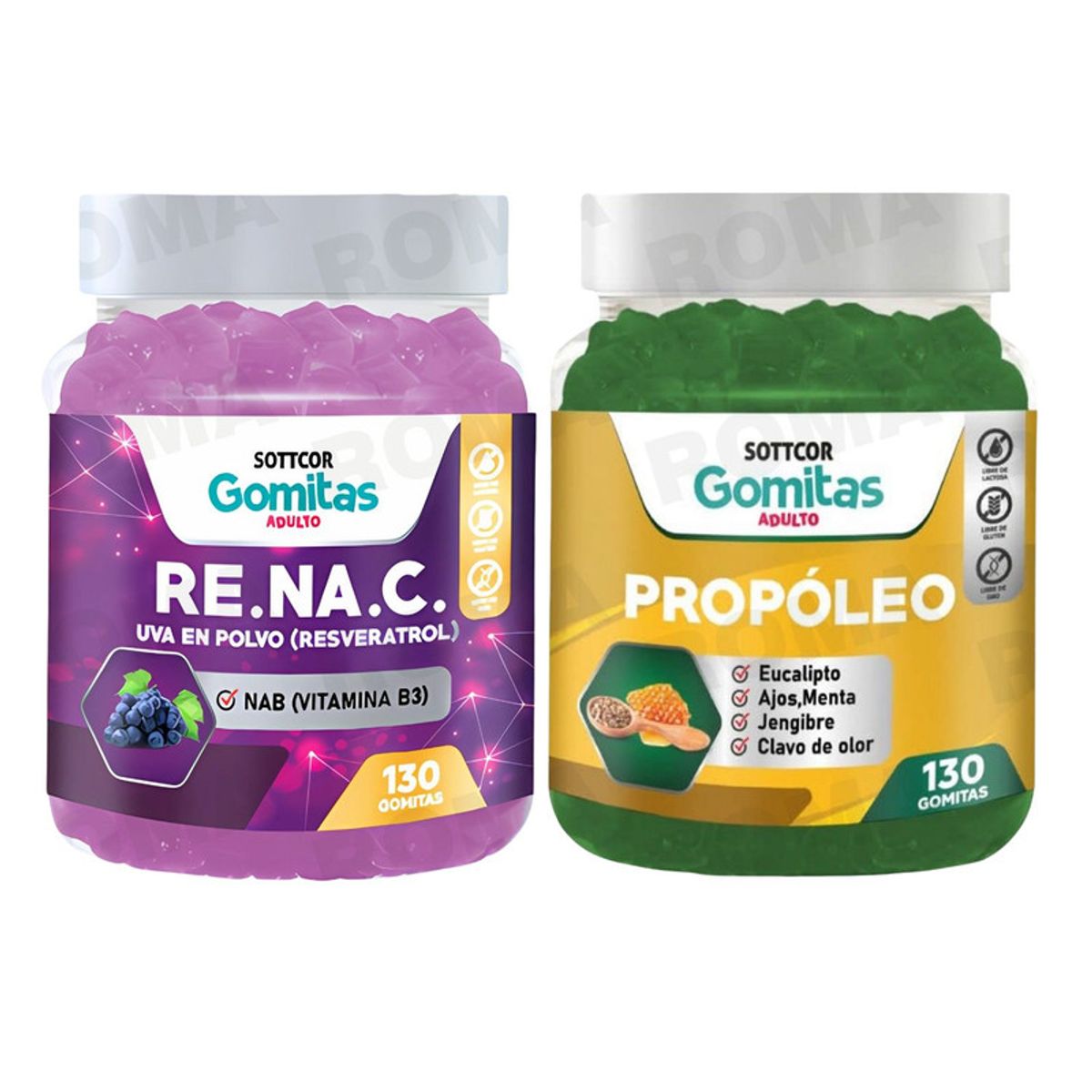GENERICO - GOMITAS RESVERATROL 130UND + GOMITAS PROPÓLEO 130UND