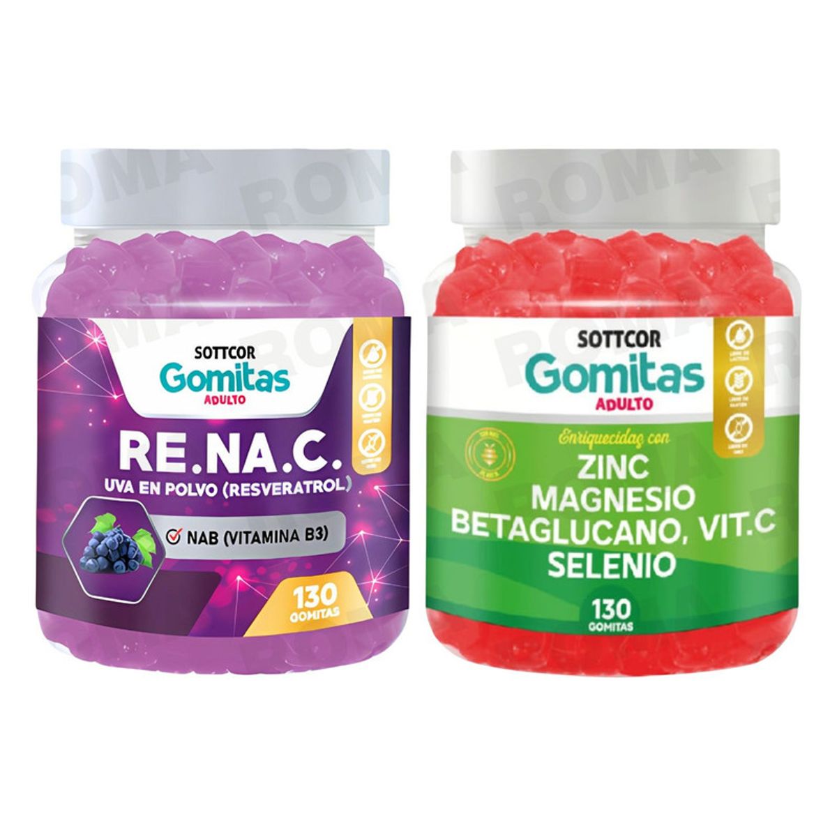 GENERICO - GOMITAS RESVERATROL 130UND + GOMITAS ZINC 130UND