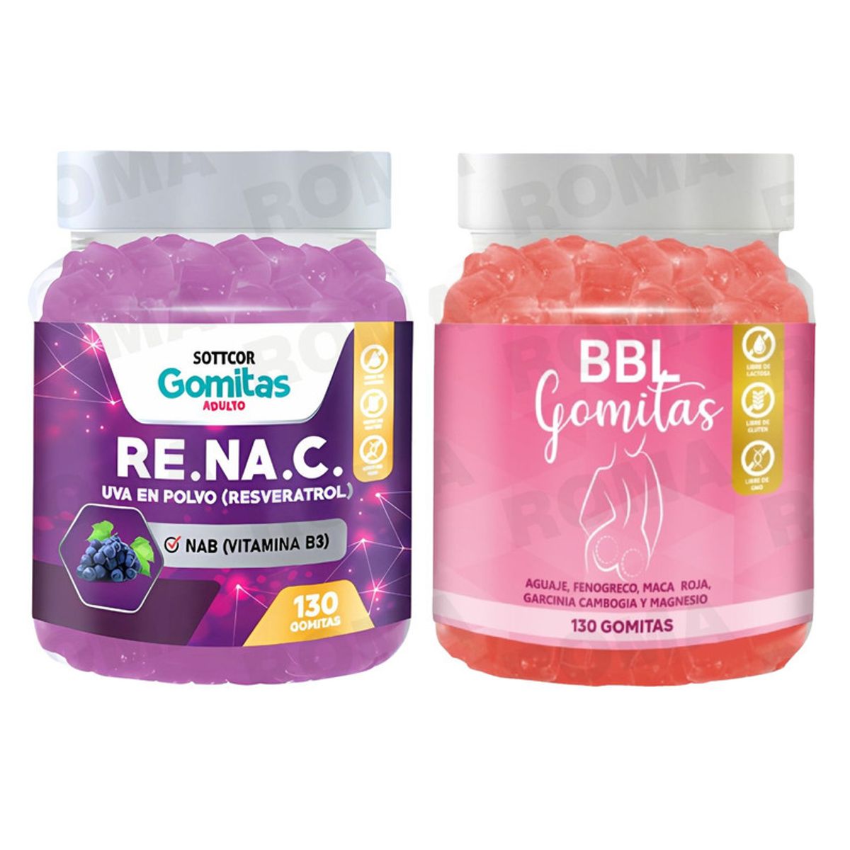 GENERICO - GOMITAS RESVERATROL 130UND + GOMITAS AGUAJE BBL 130UND