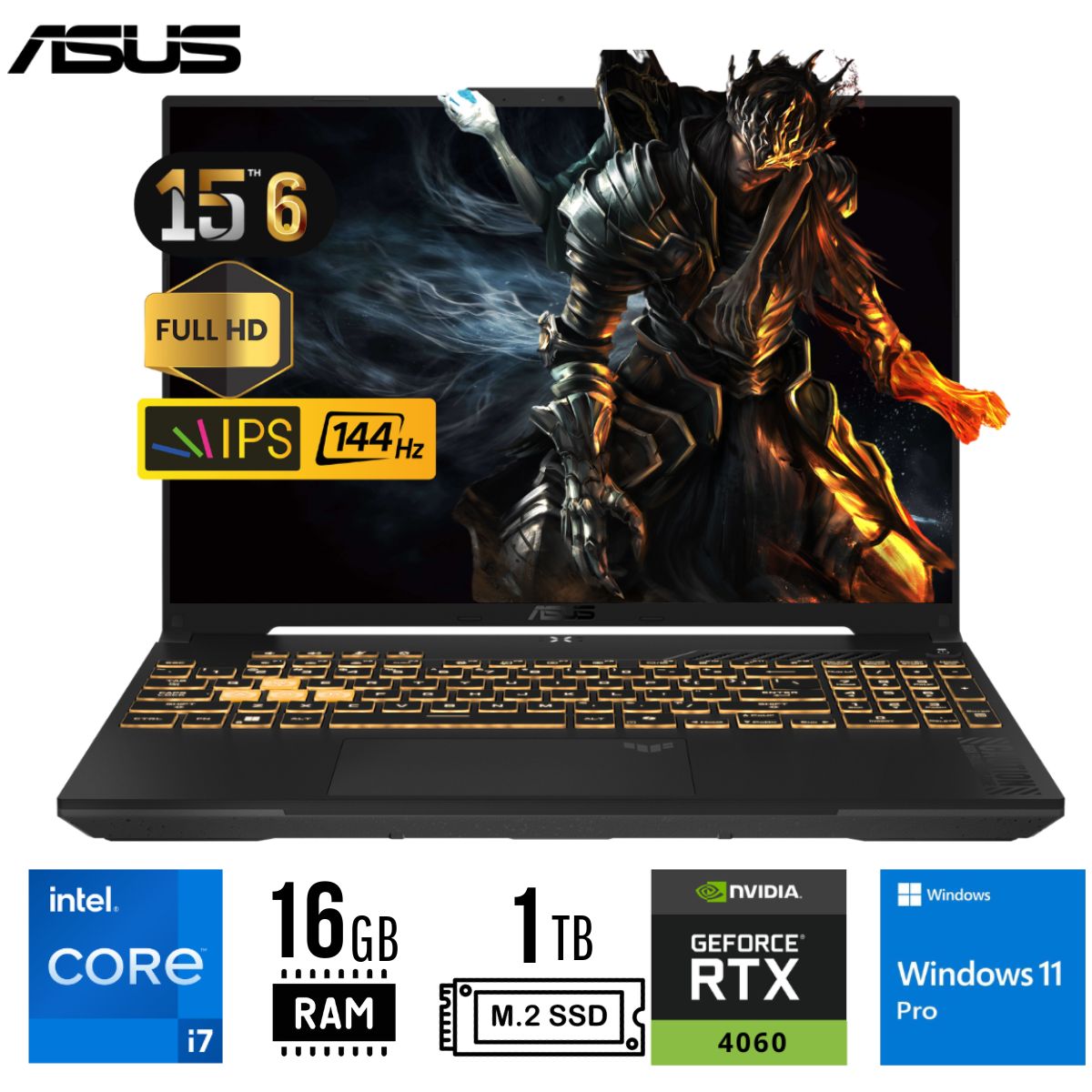 ASUS - LAPTOP ASUS TUF GAMING F15 INTEL CORE i7-13620H RAM 16GB SSD 1TB RTX 4060 8GB 15.6" FHD WIN 11