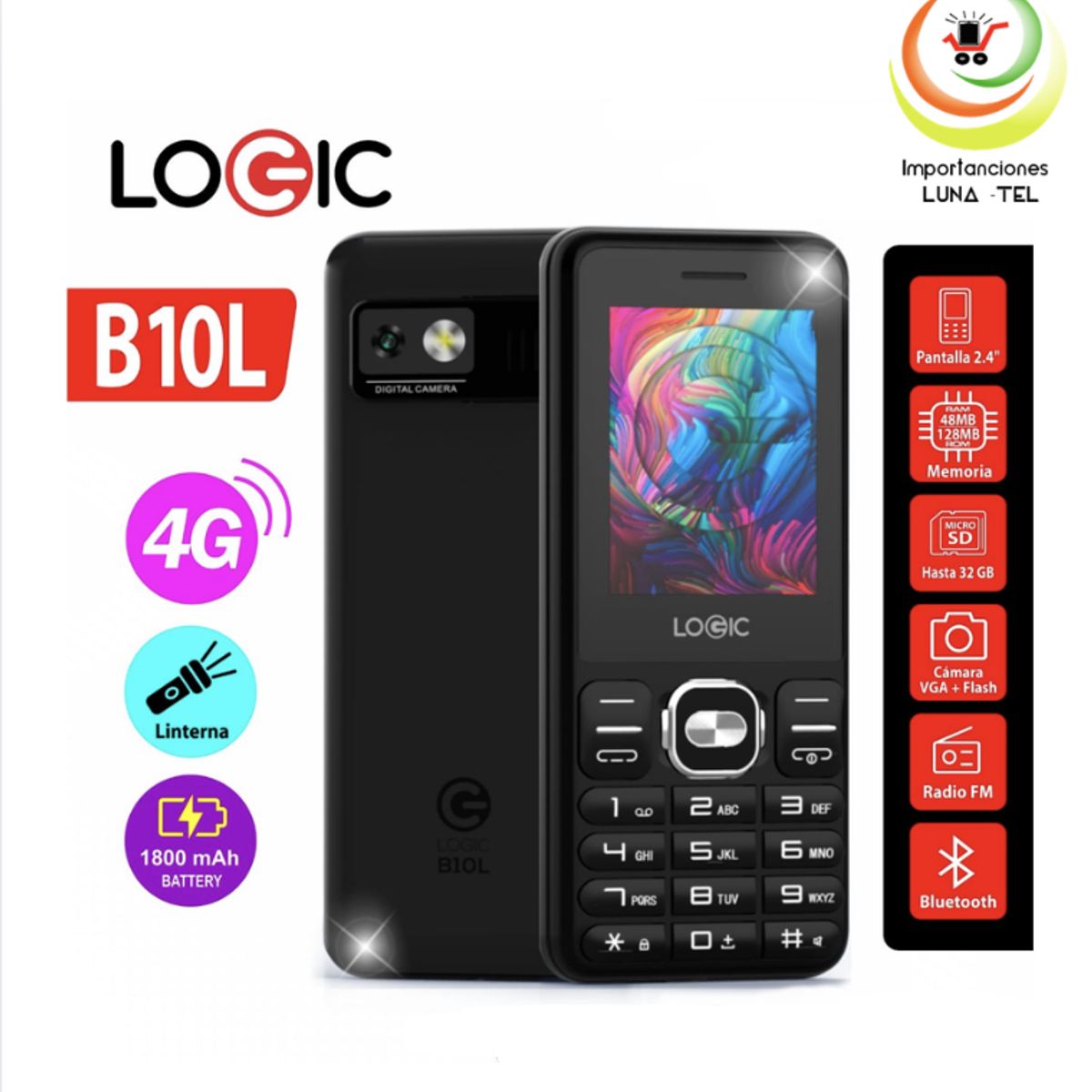 LOGIC - CELULAR LOGIC B10L 4G COLOR NEGRO