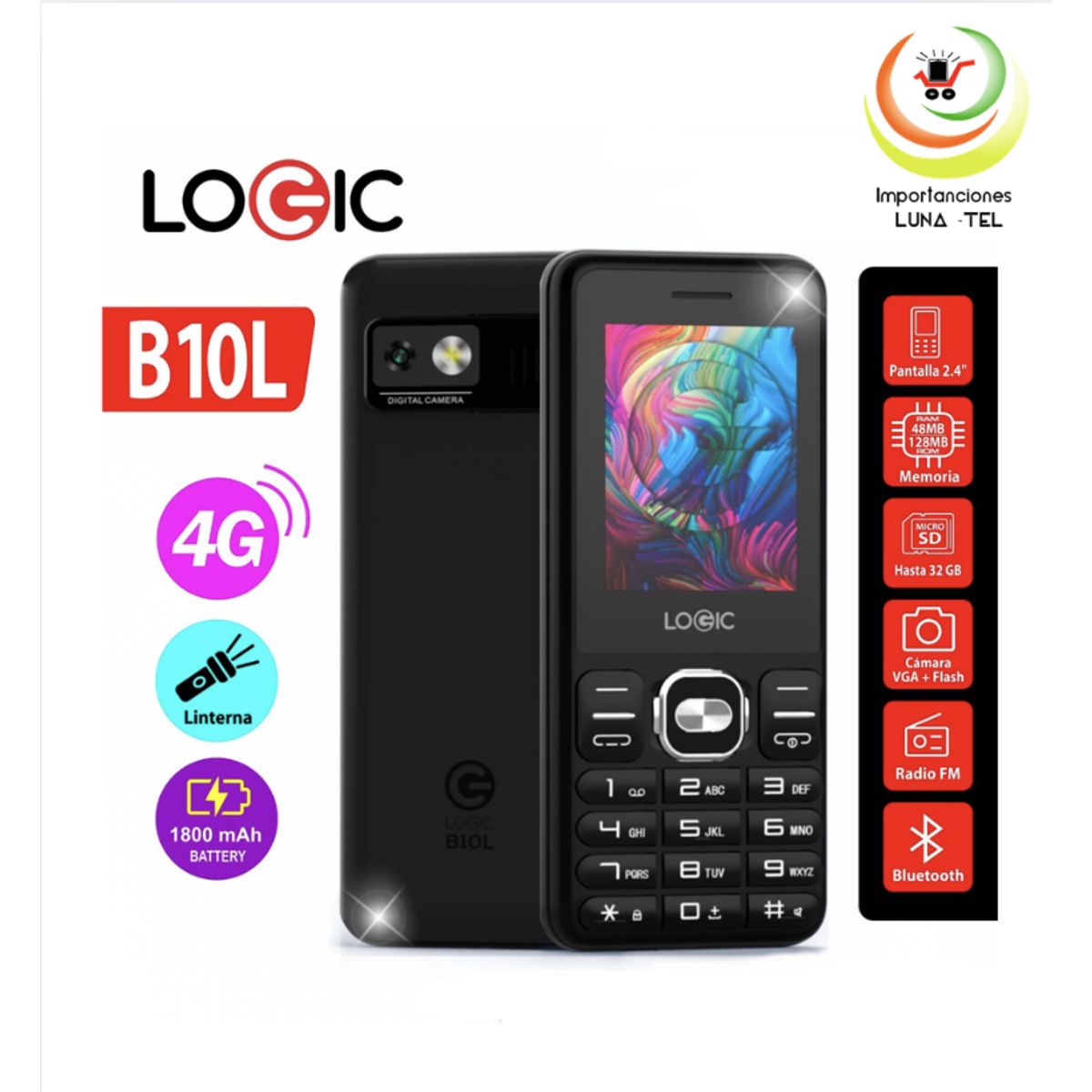 LOGIC - CELULAR LOGIC B10L 4G COLOR NEGRO