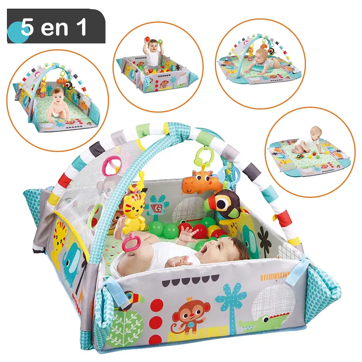 IDEAL - Gimnasio Musical 5 en 1 con Pelotas Verde