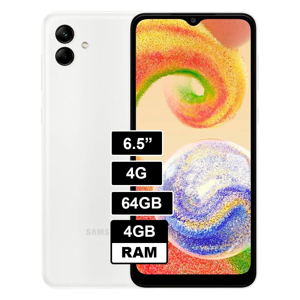 SAMSUNG - Celular Samsung Galaxy A04 4GB RAM 64GB Blanco