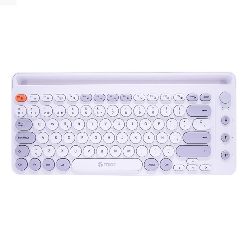 TEROS - TECLADO INALAMBRICO TEROS TE-4070S, BLUETOOTH 3.0 WHITE