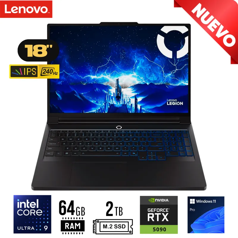 LENOVO - LAPTOP LENOVO LEGION 9 18IAX10  ULTRA CORE 9 275HX RAM 64GB SSD 2TB RTX 5090 24GB 18" WUXGA IPS