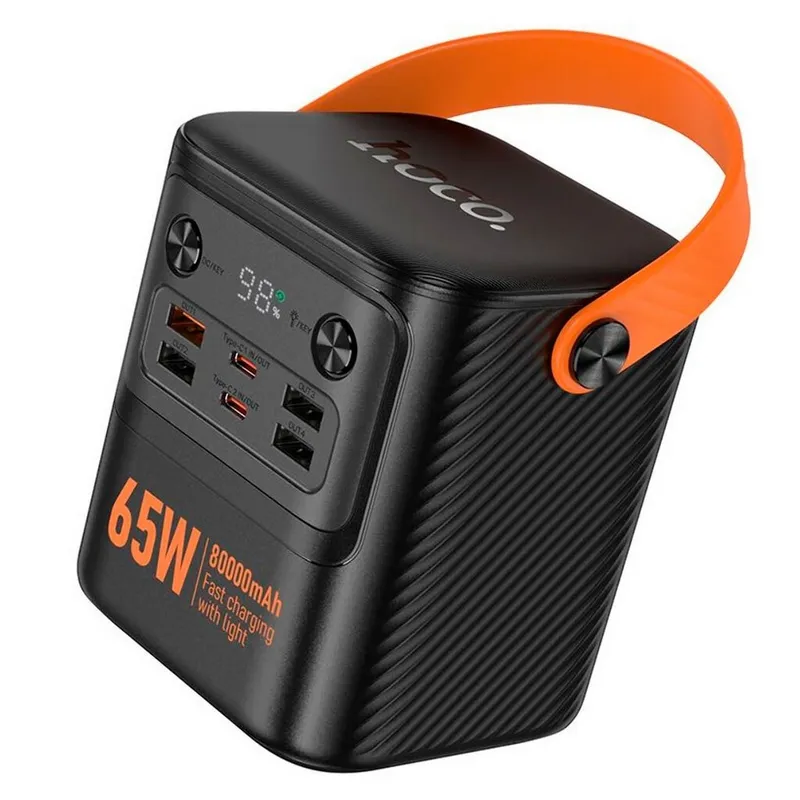 HOCO - Cargador Bateria Portatil 65W 80000mA - Carga Laptop Celulares - Hoco