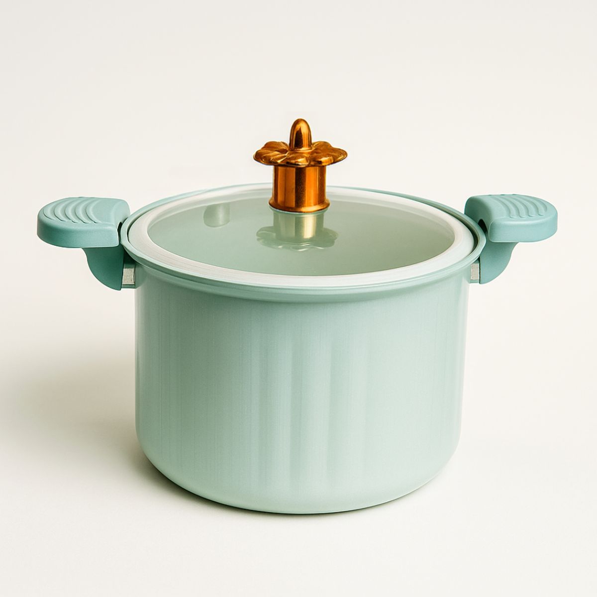 INSPIRA MARKET - Olla con tapa de vidrio antiadherente 10 Litros