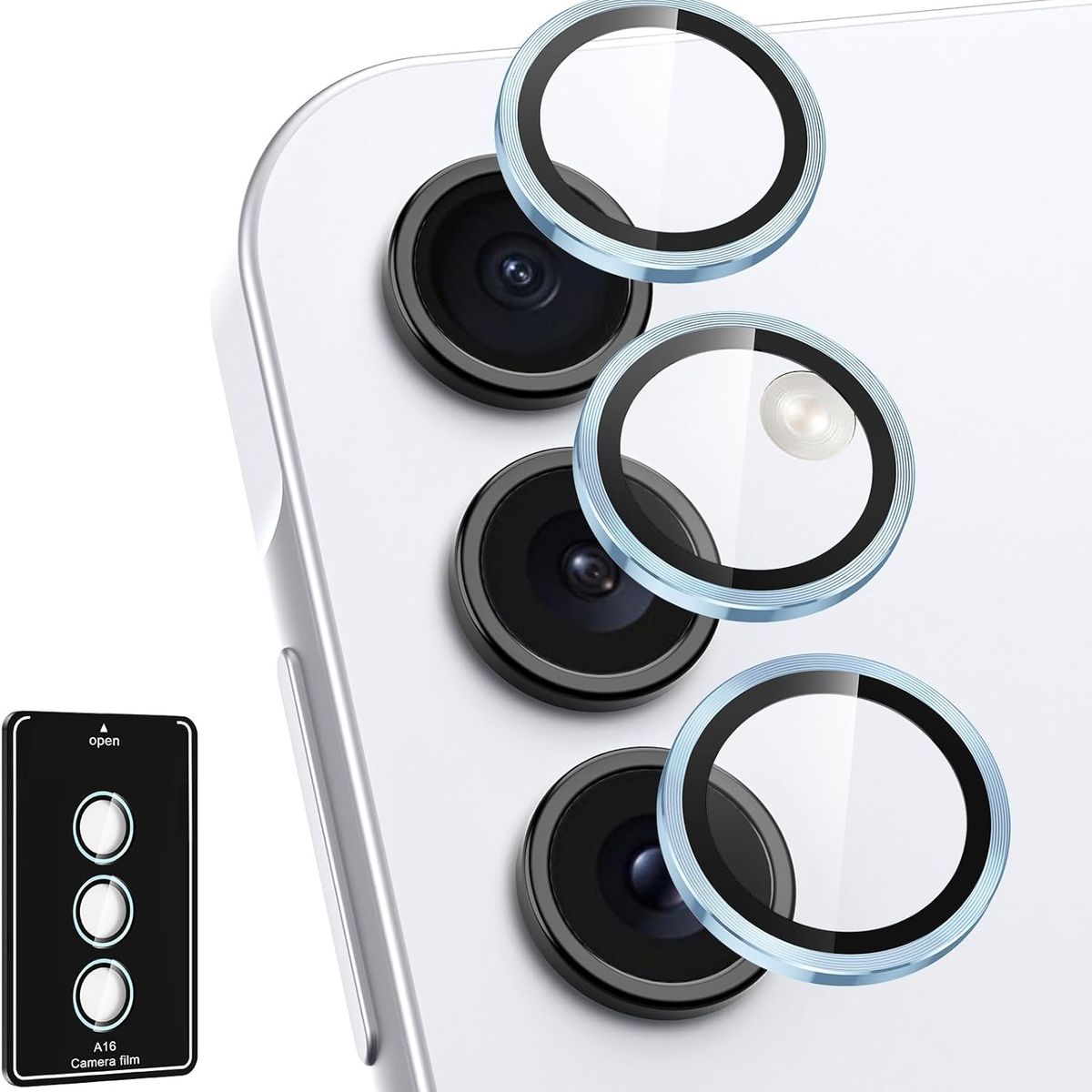 GENERICO - Protector De Cámara Samsung A16 Celeste