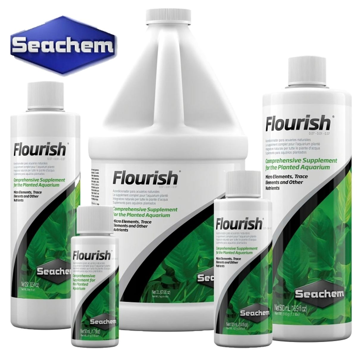 SEAC - Abono Liquido para Plantas contieneMicronutrientes y Otros - flourish seachem 2 L