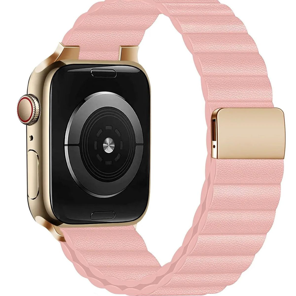 GENERICO - Correa de Cuero Imantado para apple watch 46mm - ROSADO