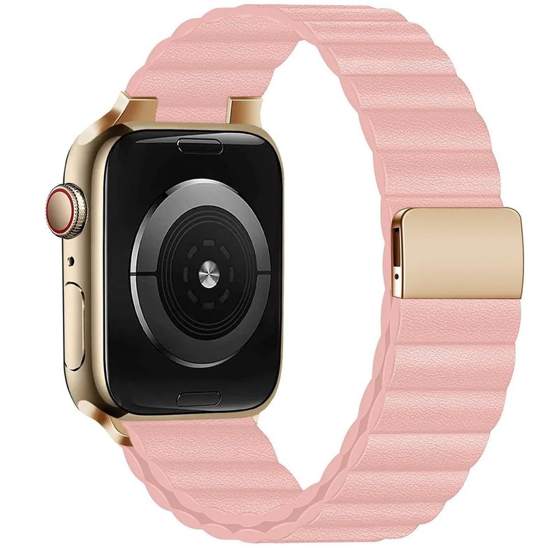 GENERICO - Correa de Cuero Imantado para apple watch 46mm - ROSADO