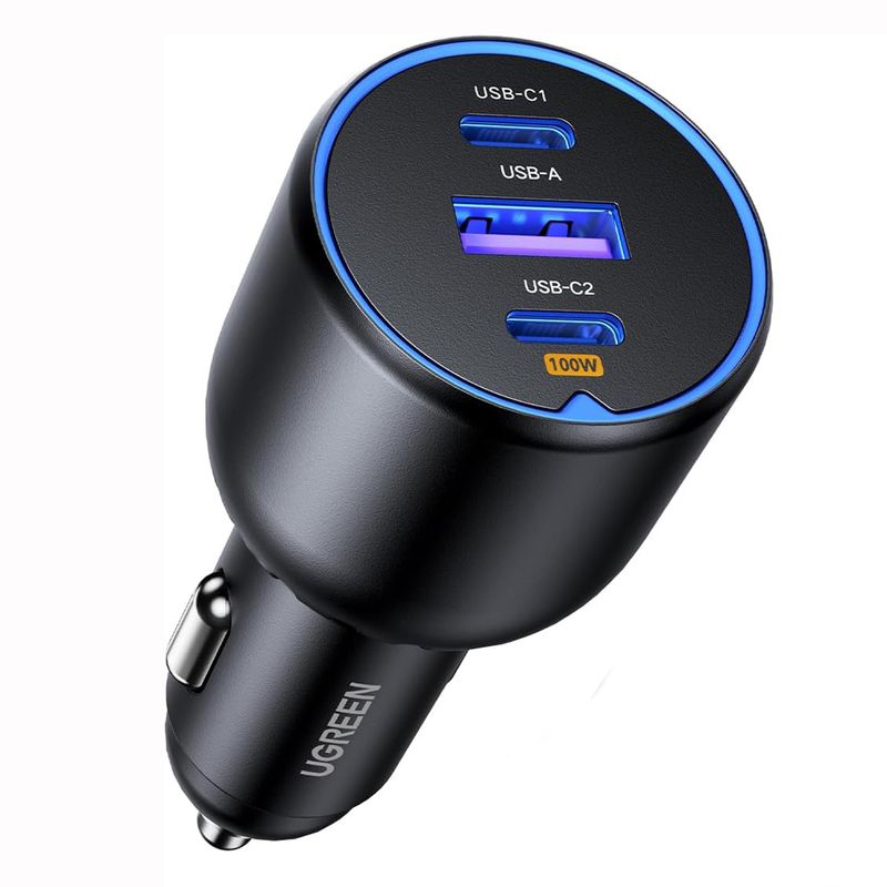UGREEN - Cargador de Auto Ugreen 130W Fast Charge 3 Puertos