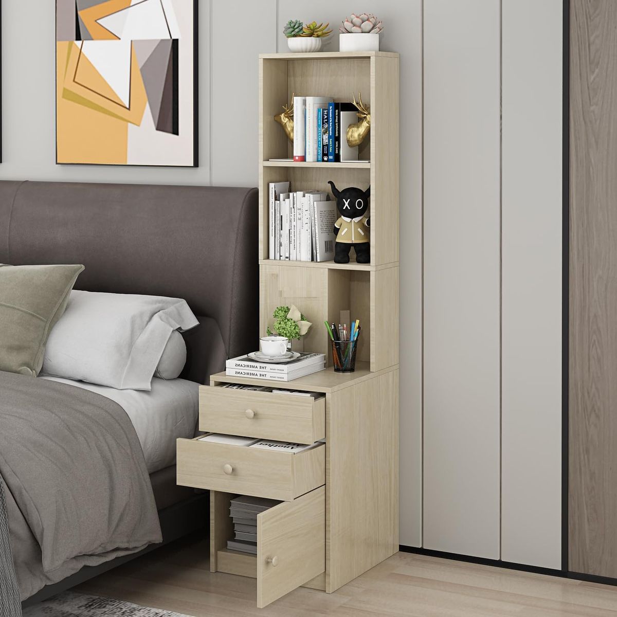 DIBA MUEBLES - Velador Con Estante Julieta - Diba Muebles