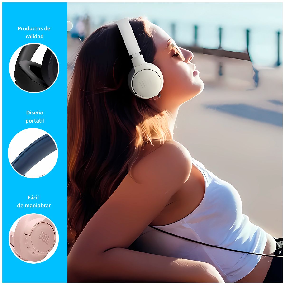 GENERICO - Audífono bluetooth Genéricos JBL Tune T700 Rosado