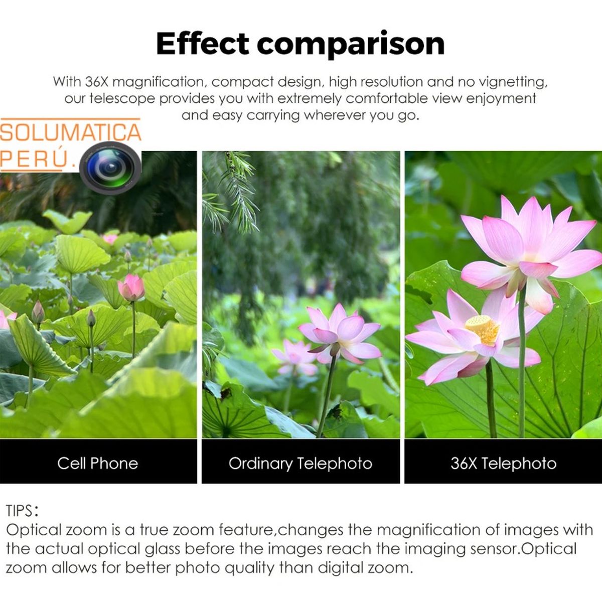 APEXEL - Telescopio Para Celular - 36X Zoom Con Tripode - Monocular Apexel