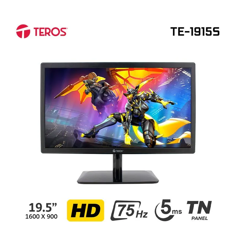TEROS - Monitor Teros TE-1915S 19.5 LED HDMI VGA 75Hz 5MS PARLANTES
