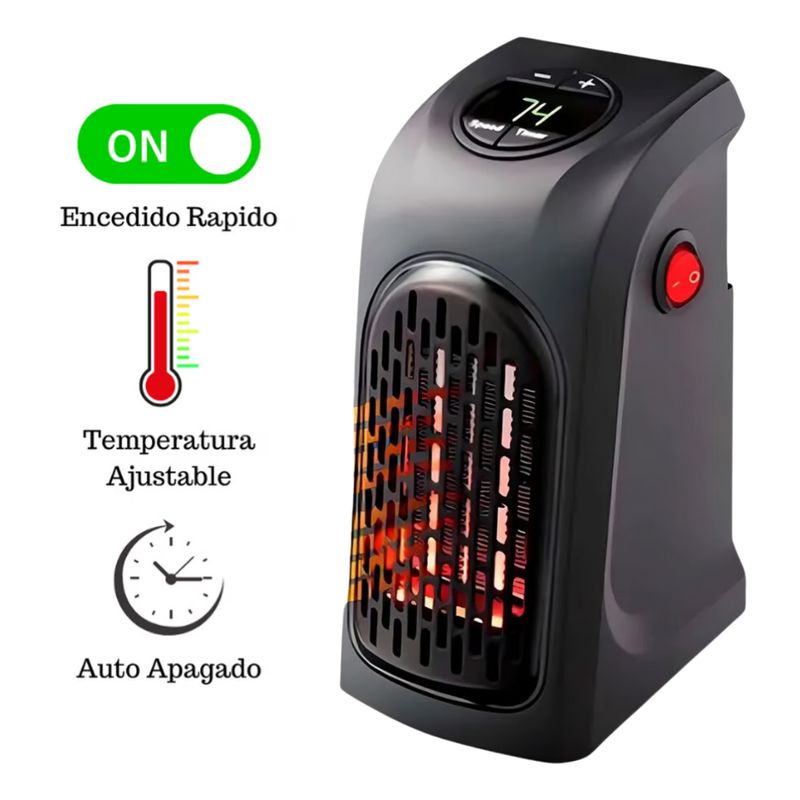 SEISA - Estufa Calefactor Electrica Portatil Calentador de Oficina Dormitorio