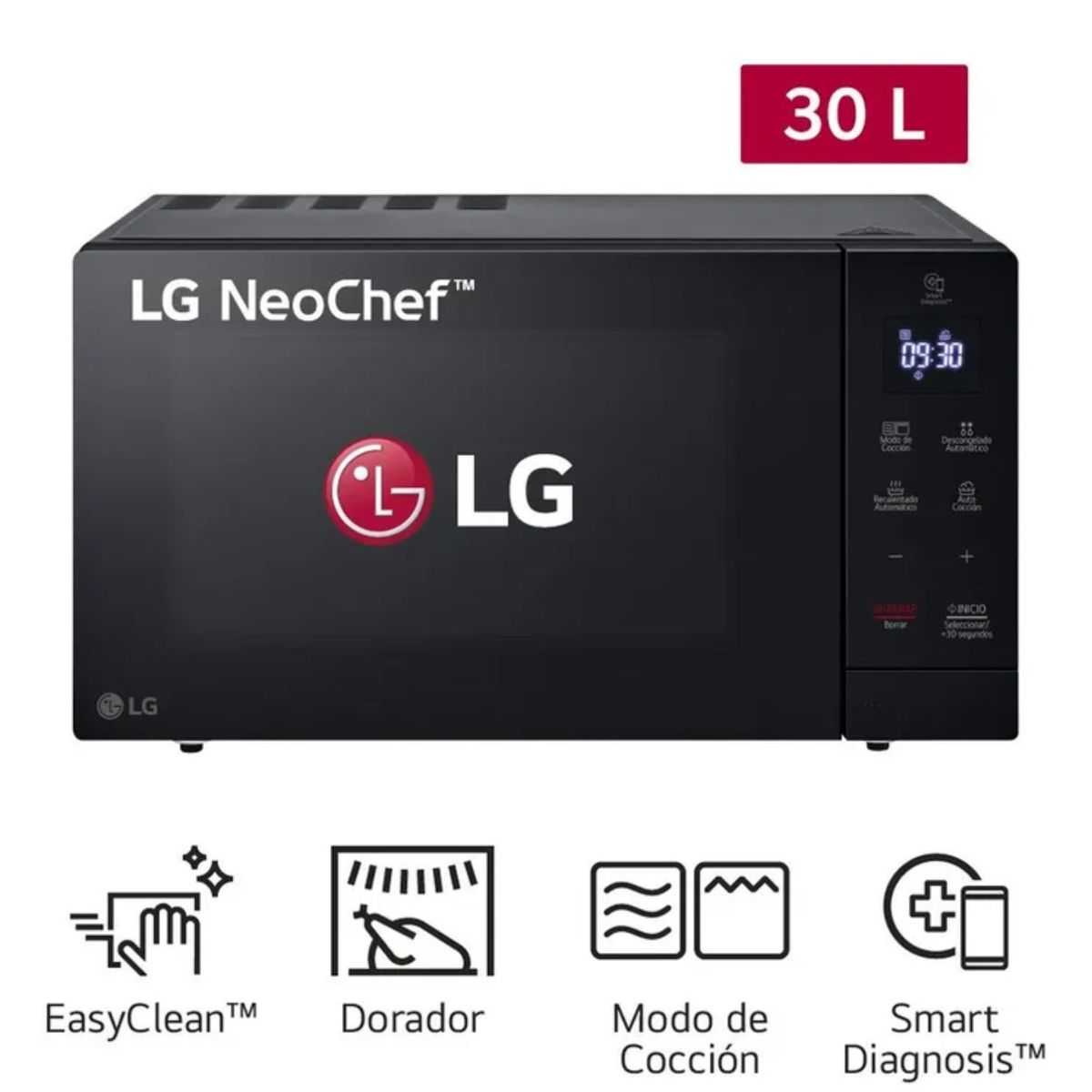 LG - Horno Microondas LG 30L MH7032JAS Negro