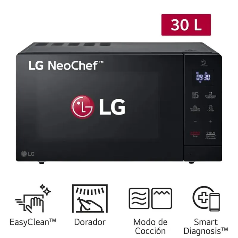LG - Horno Microondas LG 30L MH7032JAS Negro