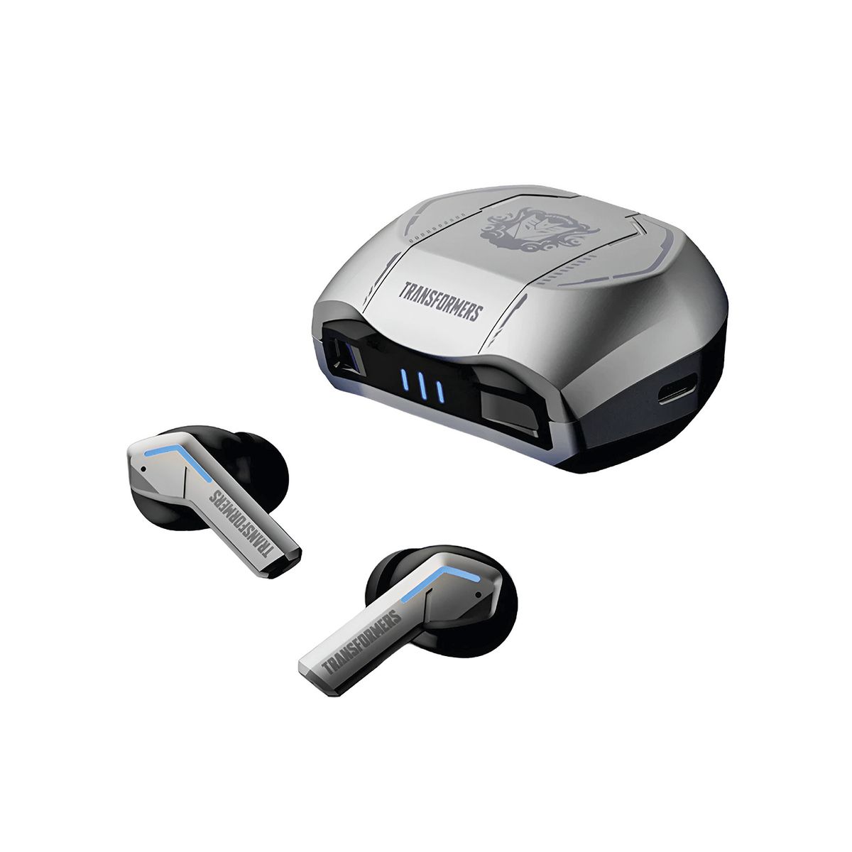 TRANSFORMERS - Audifonos Bluetooth Tws Decepticon Tf-T06 24Hrs Silver