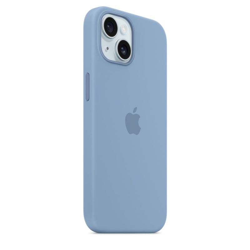 CASE - Case Silicona Para Iphone 15 - Celeste