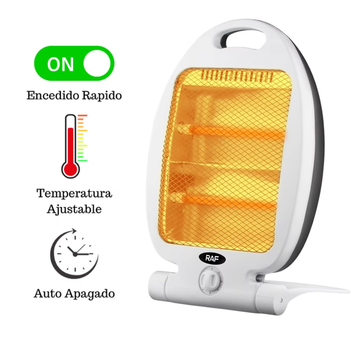 SEISA - Calentador Calefactor Estufa Eléctrico Halógena 400W Termostato