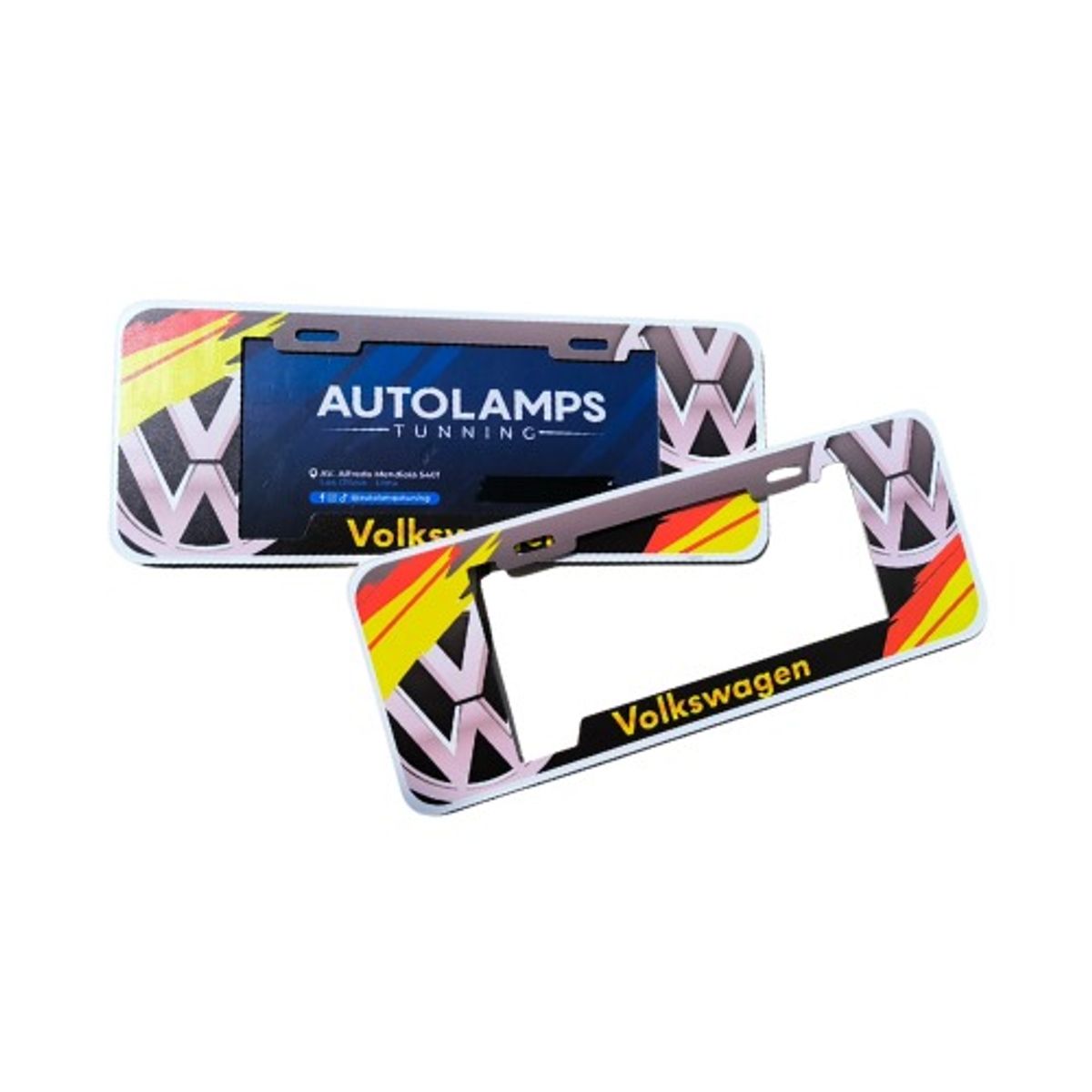 GENERICO - PORTAPLACA EUROPEA MODELO WOLKSWAGEN 2PCS