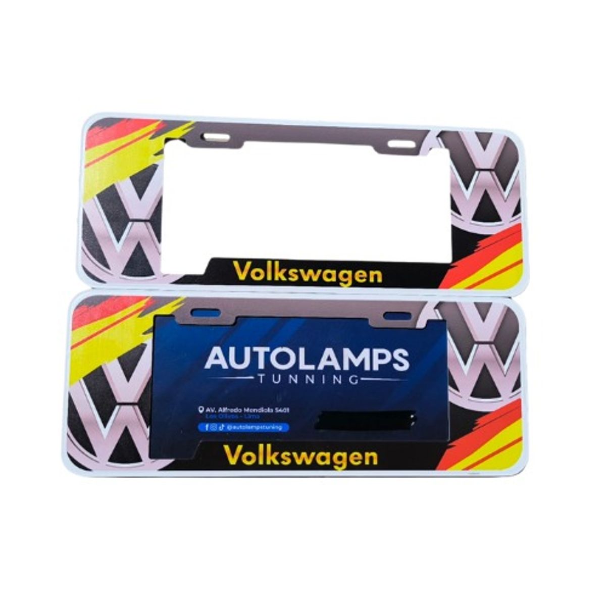 GENERICO - PORTAPLACA EUROPEA MODELO WOLKSWAGEN 2PCS