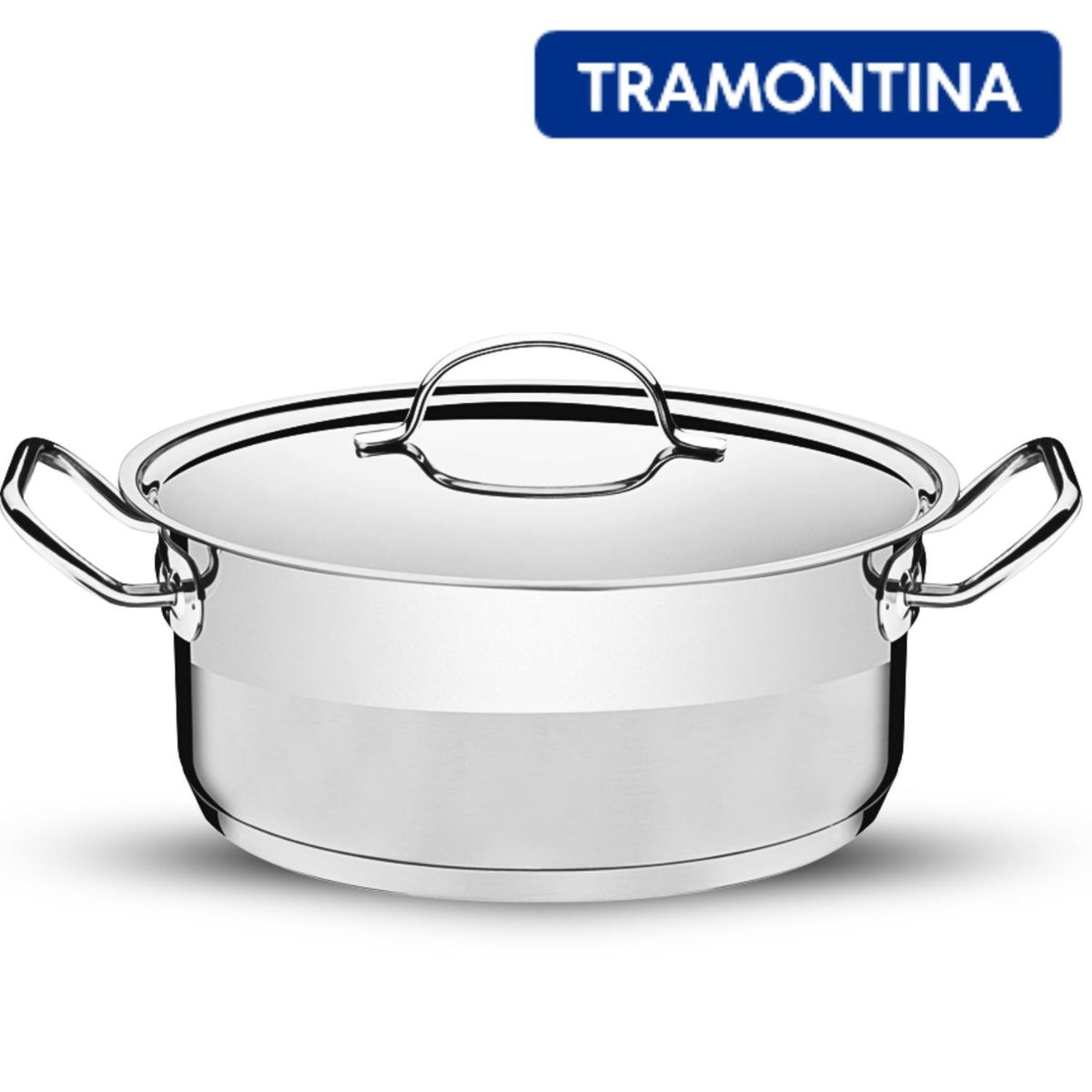 TRAMONTINA - Olla Baja N° 20 Profesional de Acero Inoxidable - Tramontina
